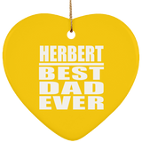 Herbert Best Dad Ever - Heart Ornament