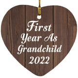 First Year As Grandchild 2022 - Heart Ornament D