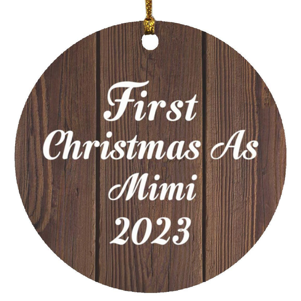 First Christmas As Mimi 2023 - Circle Ornament D