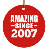 17th Birthday Amazing Since 2007 - Circle Ornament