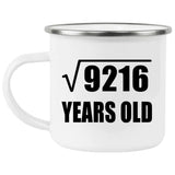 96th Birthday Square Root of 9216 Years Old - 12oz Camping Mug