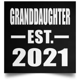 Granddaughter Established EST. 2021 - Poster Square