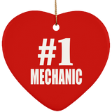 Number One #1 Mechanic - Heart Ornament