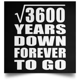 60th Anniversary Square Root of 3600 Years Down Forever To Go - Poster Square