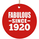 104th Birthday Fabulous Since 1920 - Circle Ornament