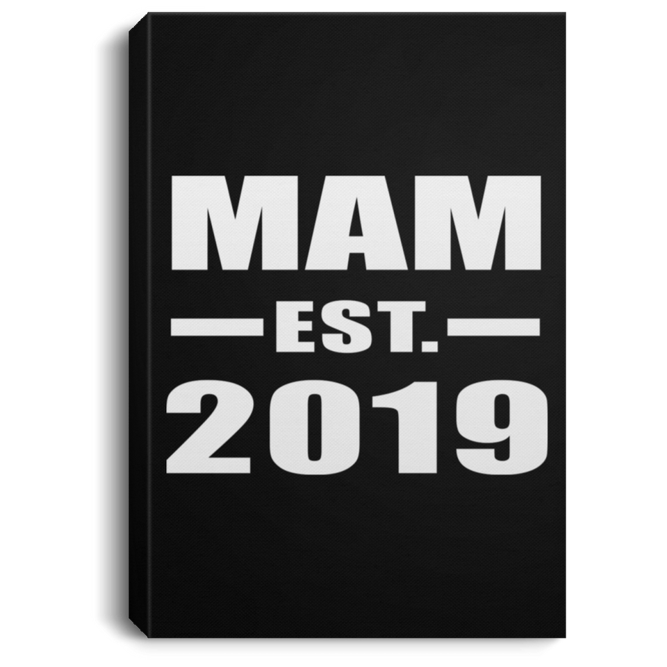 Mam Established EST. 2019 - Canvas Portrait