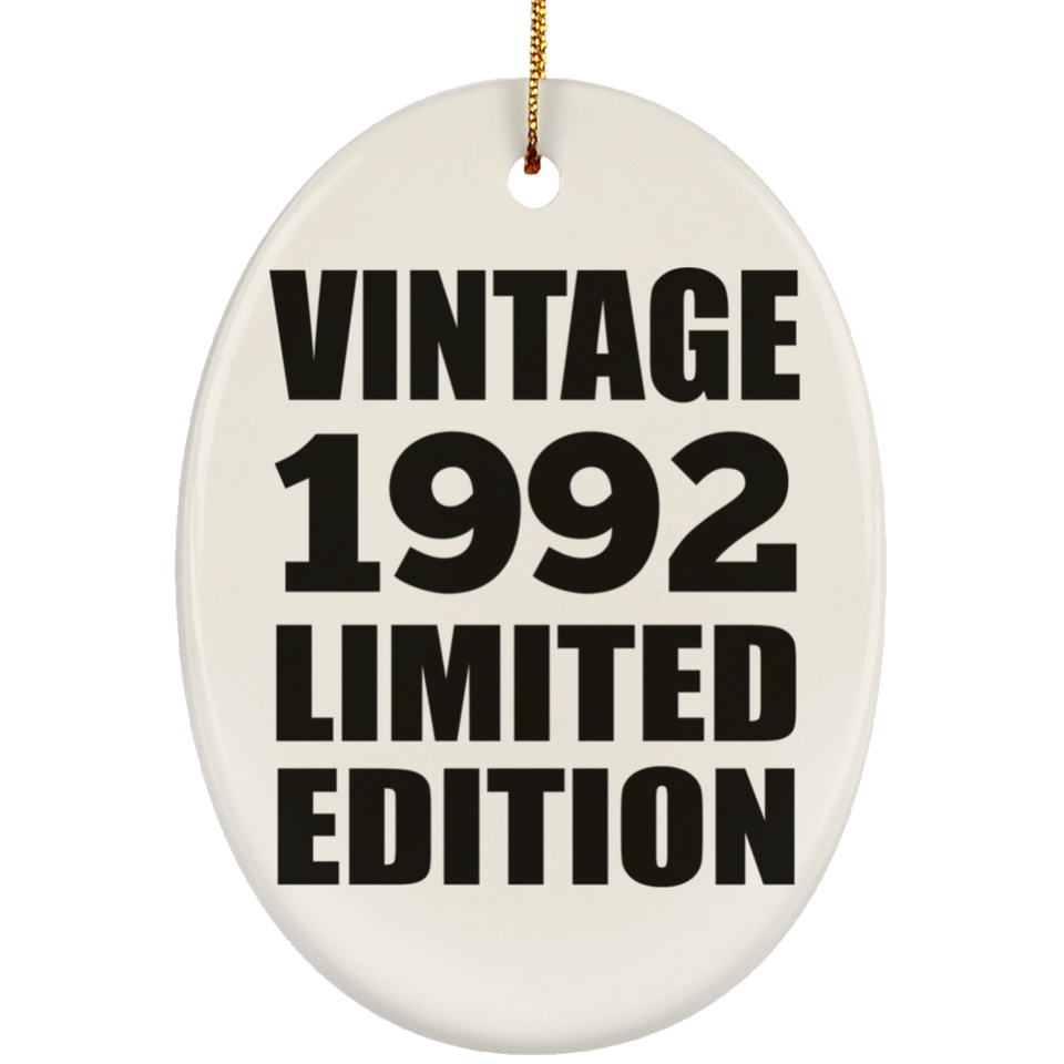 32nd Birthday Vintage 1992 Limited Edition - Oval Ornament