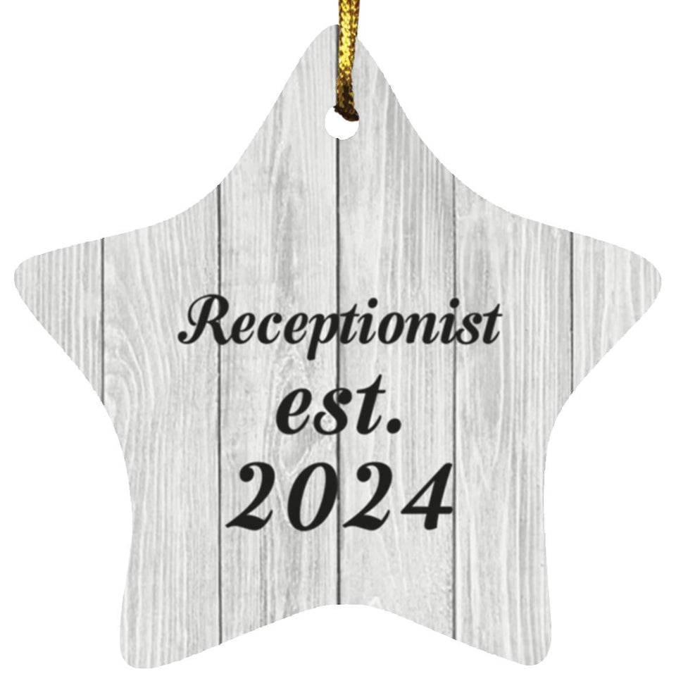 Receptionist Established Est. 2024 - Star Ornament F