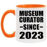 Museum Curator Since 2023 - 11oz Accent Mug Orange