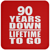 90th Anniversary 90 Years Down Lifetime To Go - Drink Coaster