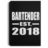 Bartender Established EST. 2018 - Canvas Portrait