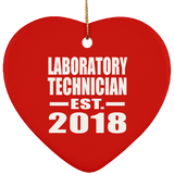 Laboratory Technician Established EST. 2018 - Heart Ornament