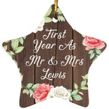 First Year As Mr & Mrs Lewis - Star Ornament A