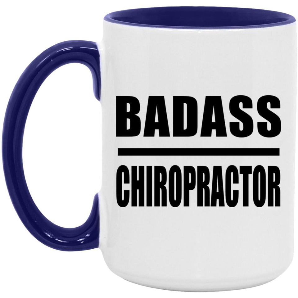 Badass Chiropractor - 15oz Accent Mug Purple