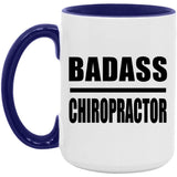 Badass Chiropractor - 15oz Accent Mug Purple
