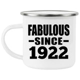 102nd Birthday Fabulous Since 1922 - 12oz Camping Mug