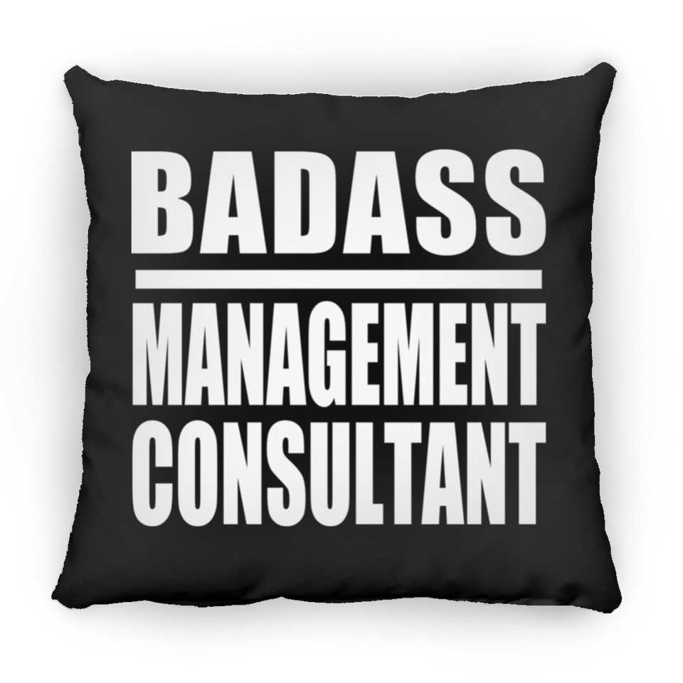 Badass Management Consultant - Throw Pillow Black