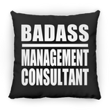 Badass Management Consultant - Throw Pillow Black
