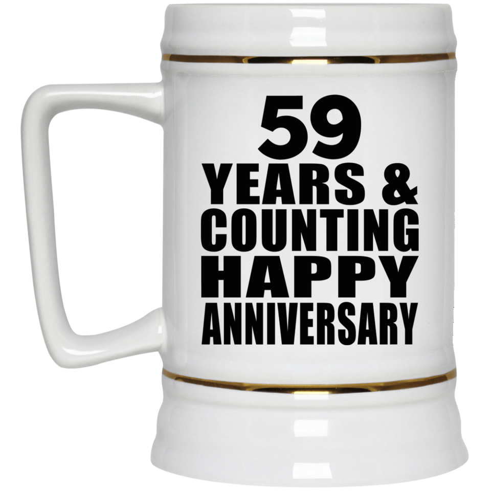 Happy 59th Anniversary 59 Years & Counting - Beer Stein