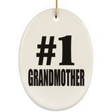 Number One #1 Grandmother - Oval Ornament