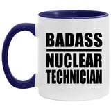 Badass Nuclear Technician - 11oz Accent Mug Purple