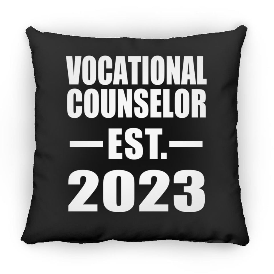 Vocational Counselor Established EST. 2023 - Throw Pillow Black