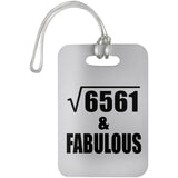81st Birthday Square Root of 6561 & Fabulous - Luggage Bag Tag