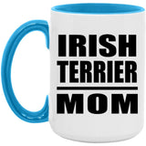 Irish Terrier Mom - 15oz Accent Mug Blue