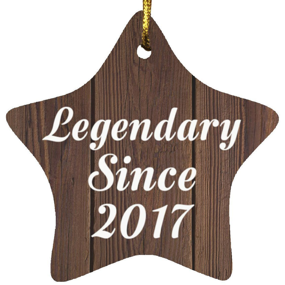7th Birthday Legendary Since 2017 - Star Ornament D