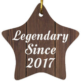 7th Birthday Legendary Since 2017 - Star Ornament D