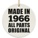 58th Birthday Made in 1966 All Parts Original - Circle Ornament