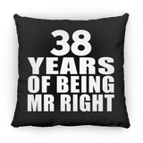 38th Anniversary 38 Years Of Being Mr Right - Throw Pillow Black