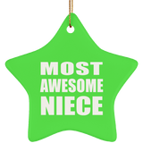 Most Awesome Niece - Star Ornament