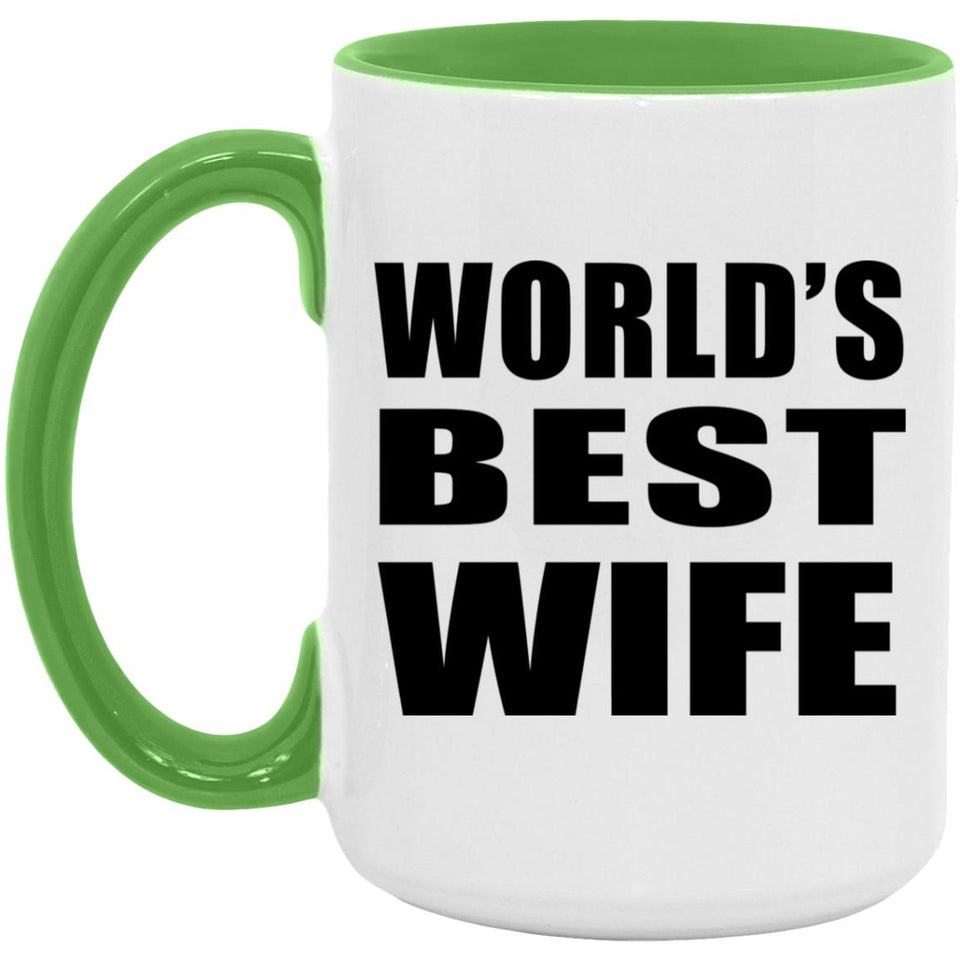 World's Best Wife - 15oz Accent Mug Green
