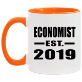 Economist Established EST. 2019 - 11oz Accent Mug Orange