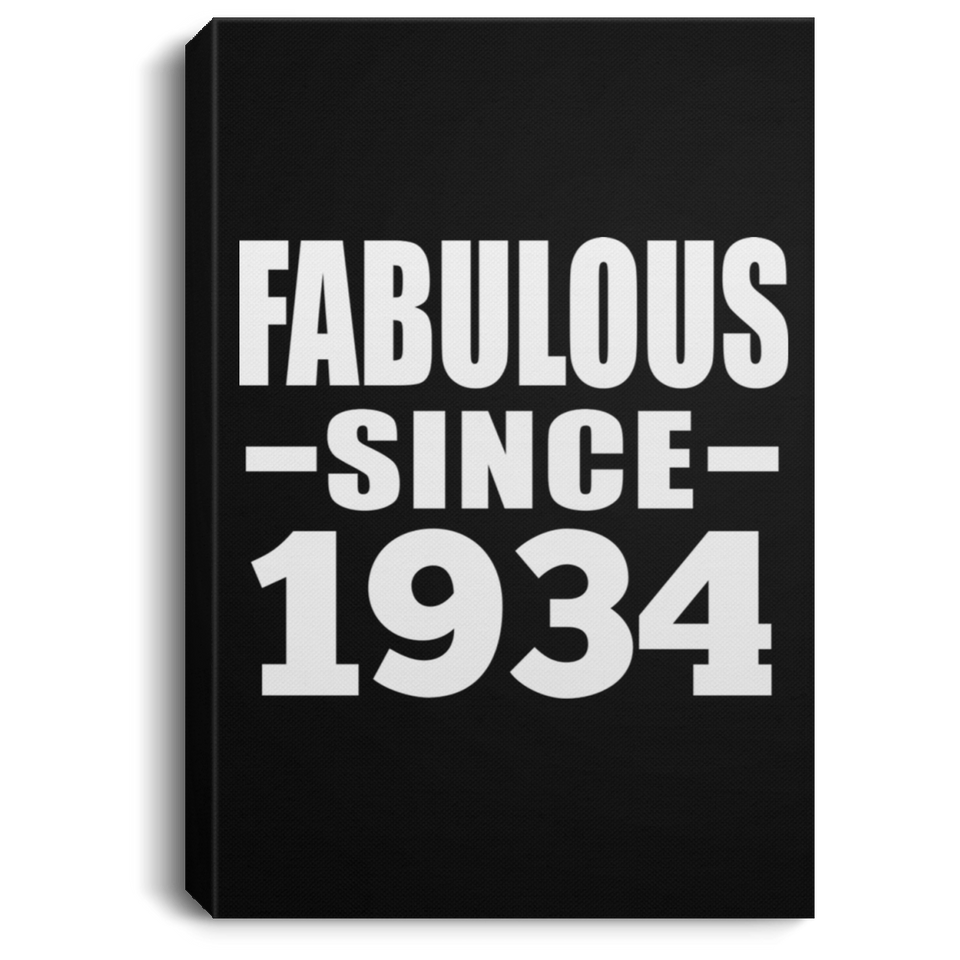 90th Birthday Fabulous Since 1934 - Canvas Portrait