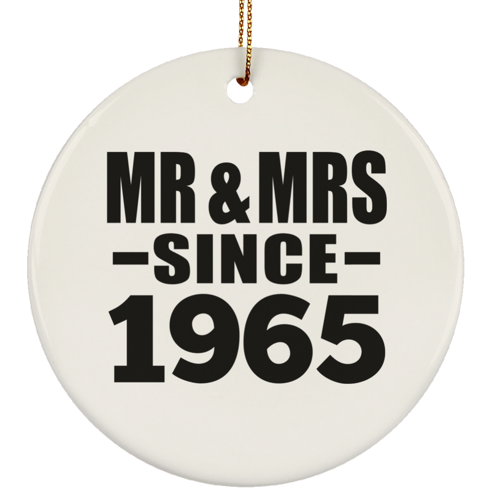 59th Anniversary Mr & Mrs Since 1965 - Circle Ornament