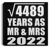 67th Anniversary Square Root of 4489 Years As Mr & Mrs 2022 - Canvas Square