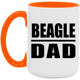 Beagle Dad - 15oz Accent Mug Orange