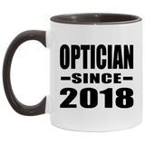 Optician Since 2018 - 11oz Accent Mug Black