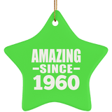 64th Birthday Amazing Since 1960 - Star Ornament