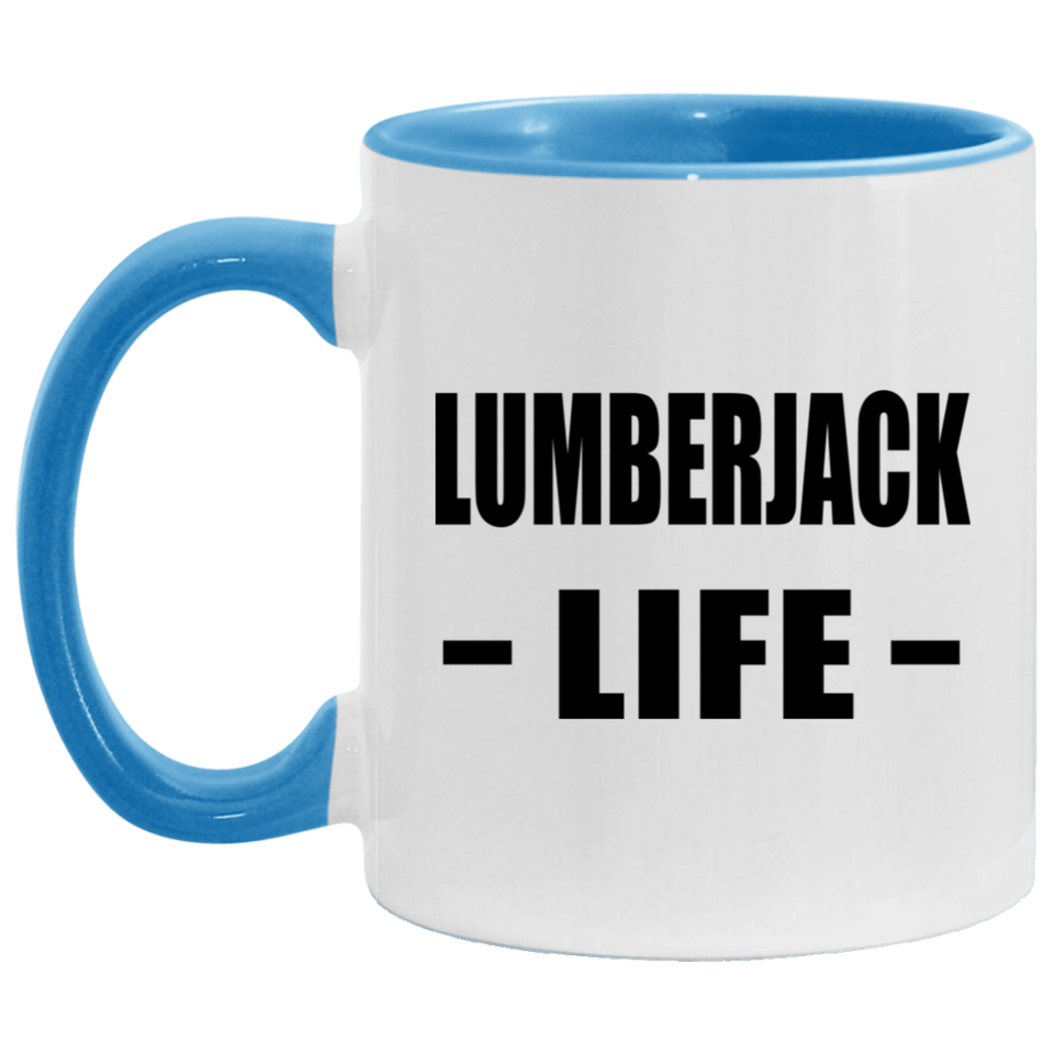 Lumberjack Life - 11oz Accent Mug Blue