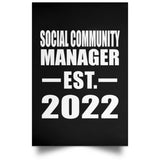 Social Community Manager Established EST. 2022 - Poster Portrait