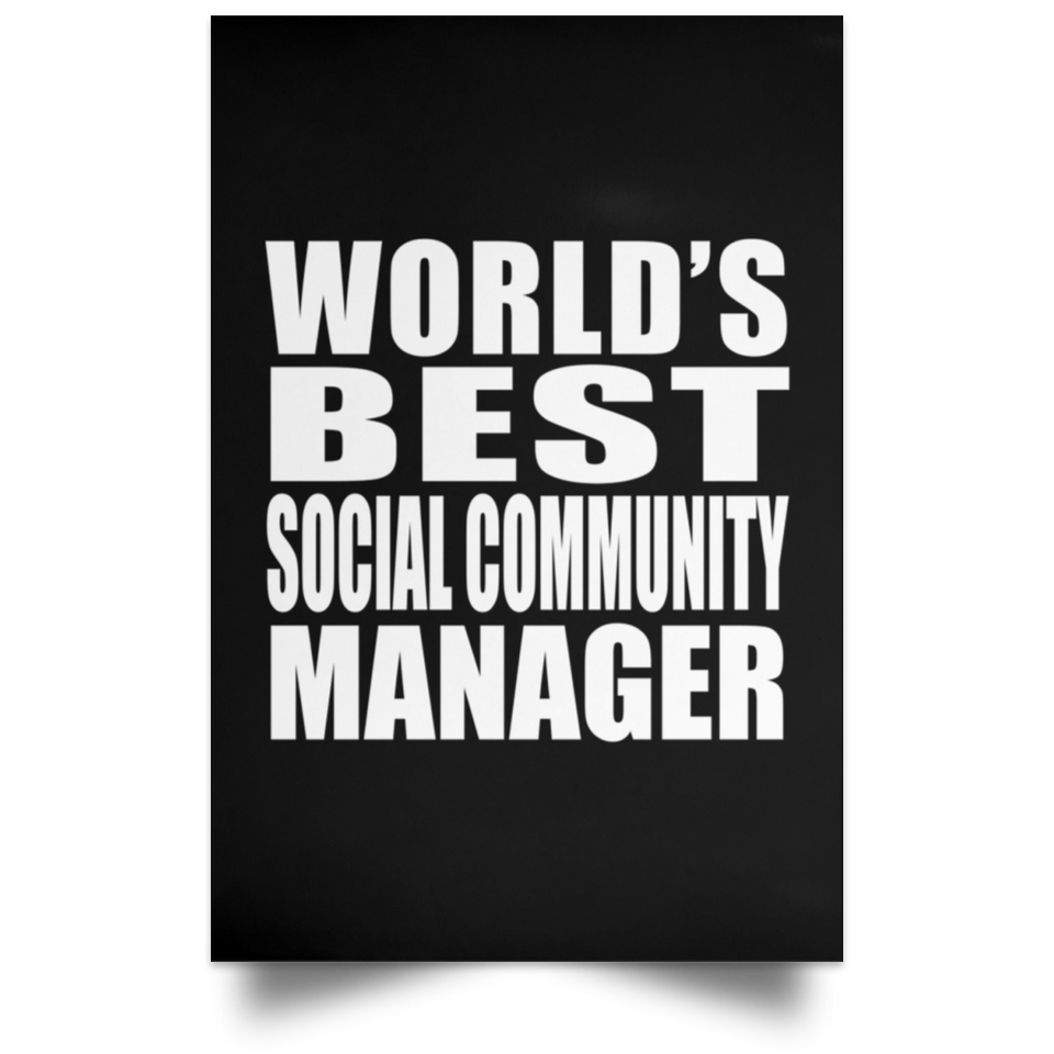 World's Best Social Community Manager - Poster Portrait