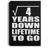 2nd Anniversary Square Root of 4 Years Lifetime To Go - Canvas Portrait