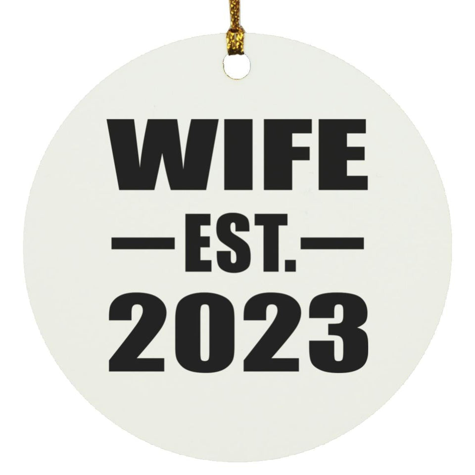 Wife Established EST. 2023 - Circle Ornament