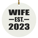 Wife Established EST. 2023 - Circle Ornament
