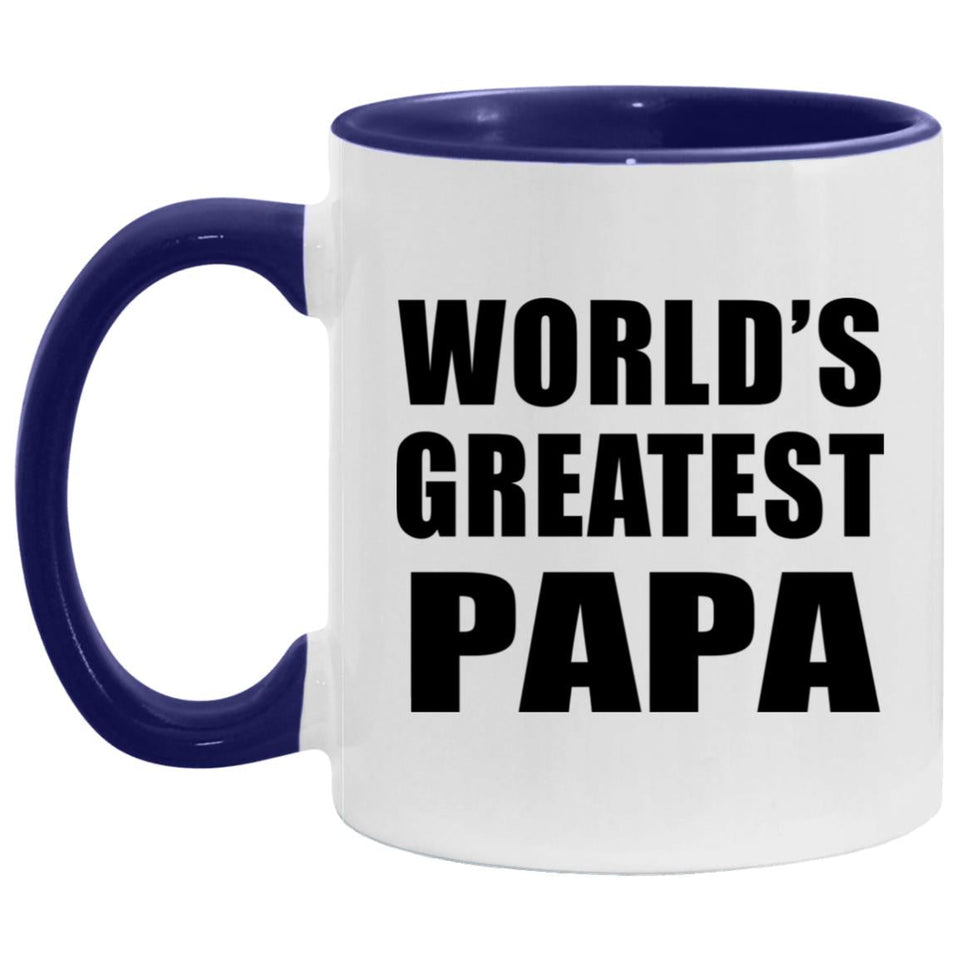 World's Greatest Papa (Grandpa) - 11oz Accent Mug Purple