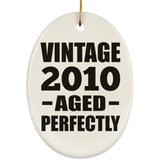 14th Birthday Vintage 2010 Aged Perfectly - Oval Ornament