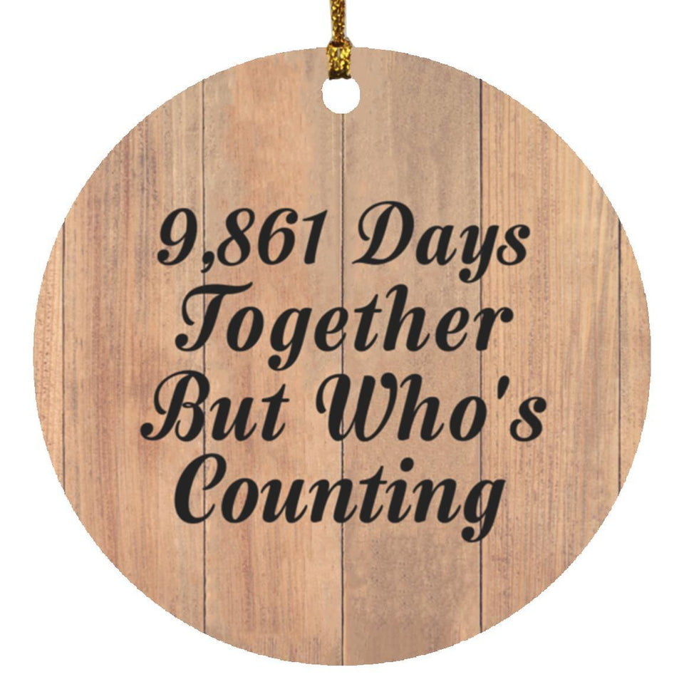 27th Anniversary 9,861 Days Together Who's Counting - Circle Ornament C